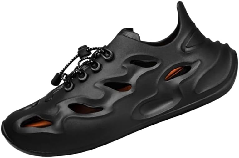 

Мужские летние сетчатые дышащие сандалии, пляжные сандалии для улицы, легкие и удобные противоскользящие садовые тапочки Clolinde, черный