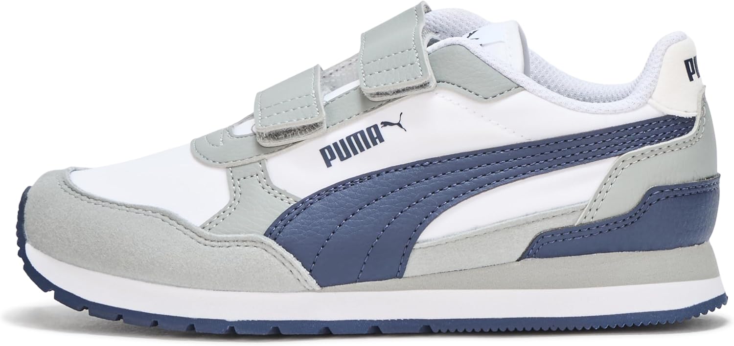 Кроссовки Puma St Runner унисекс-детские на липучке, синий/серый/темно-синий — фото 2