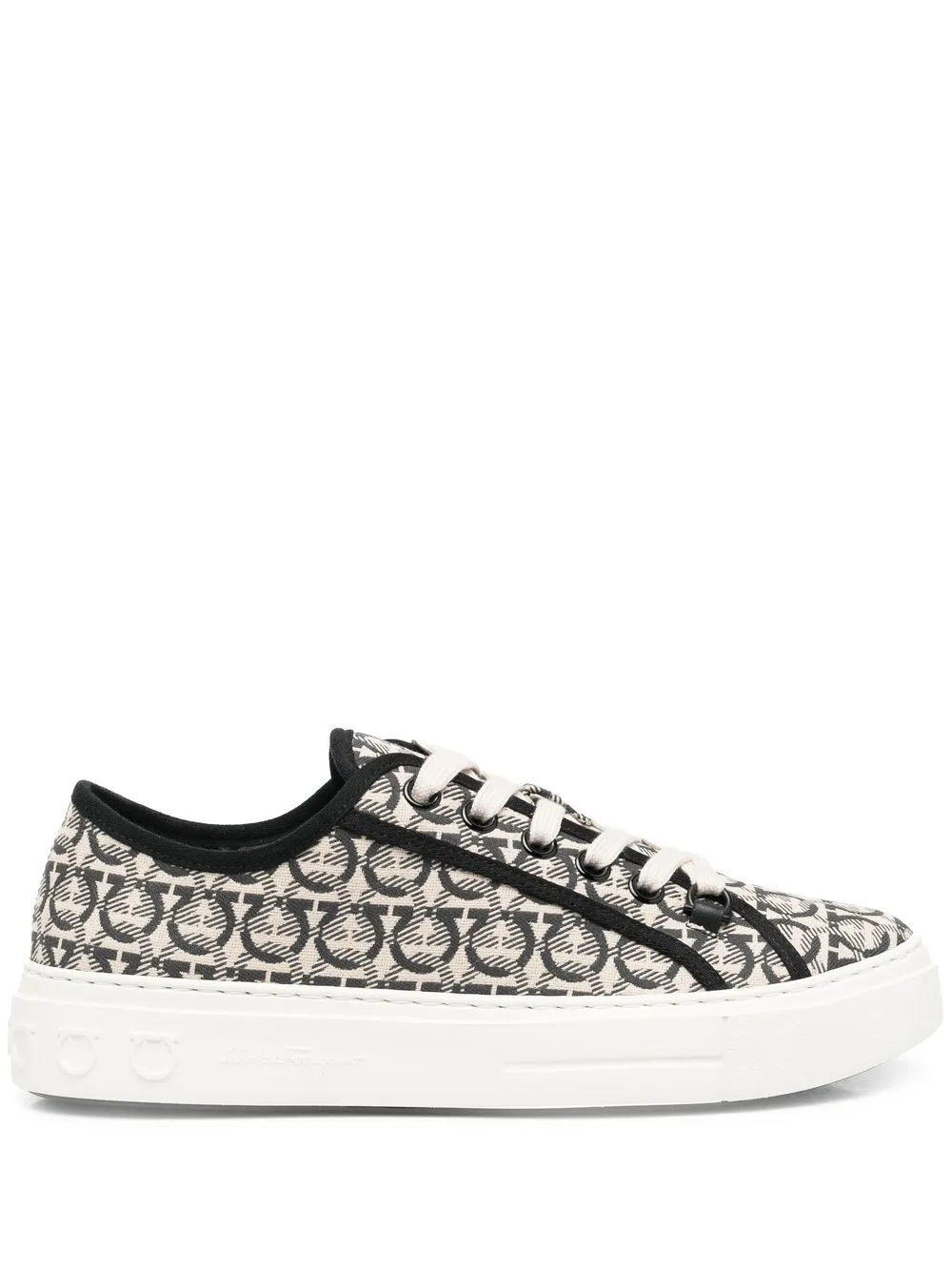 

Жаккардовые кеды Anson с узором Gancini Ferragamo, нейтральный