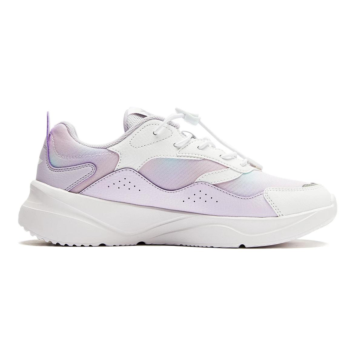 Li-Ning Young Подкладка для подростков LN 90 Fly V3 Противоскользящая, износостойкая детская обувь в стиле Lifestyle Белый, фиолетовый — фото 4
