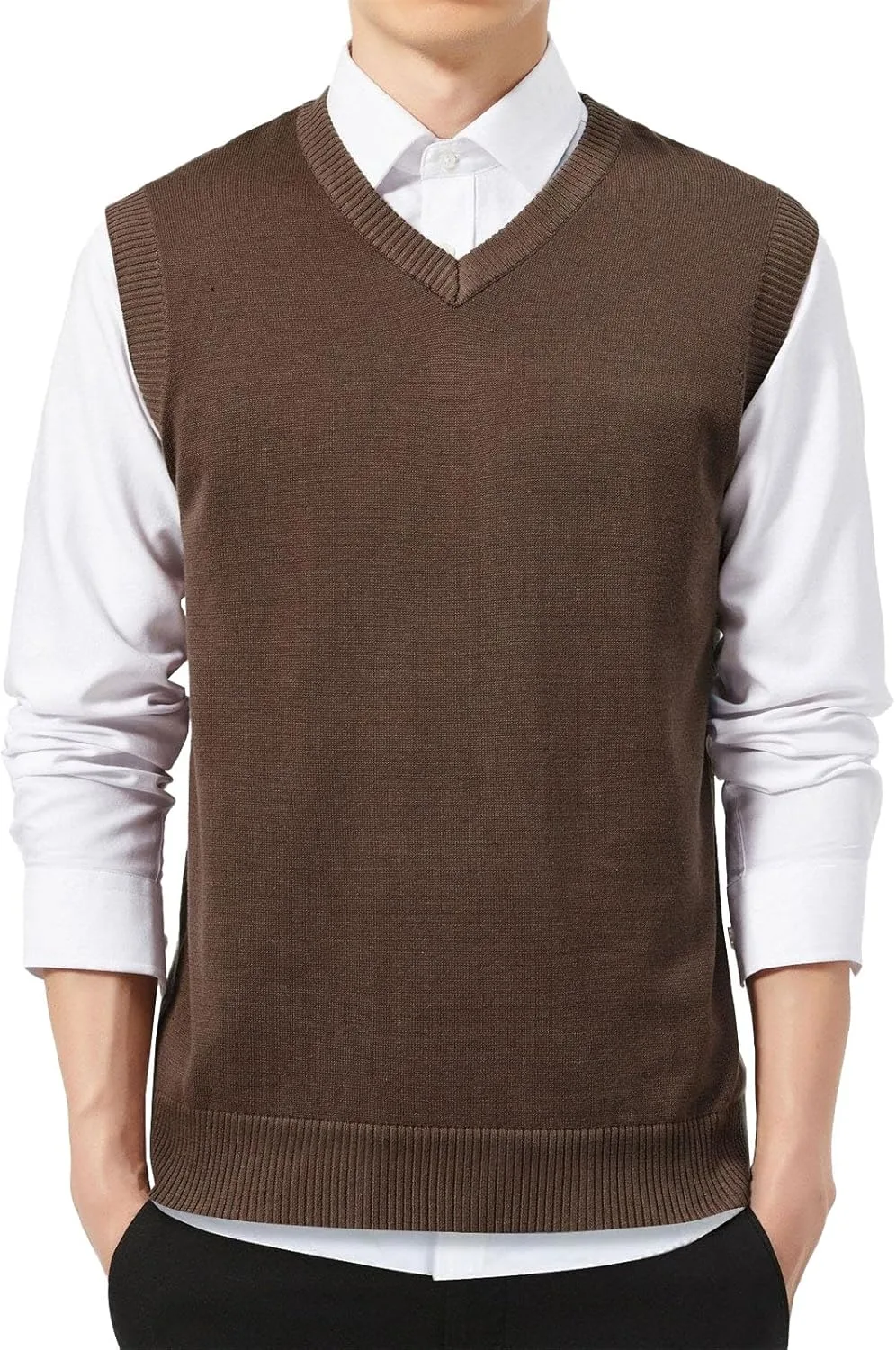 

Мужской свитер-пуловер V-образным вырезом без рукавов DGHM-JLMY