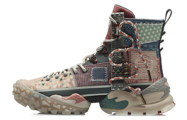 

LINING CF Tracing Lifestyle Shoes Unisex High-top Grey/Green