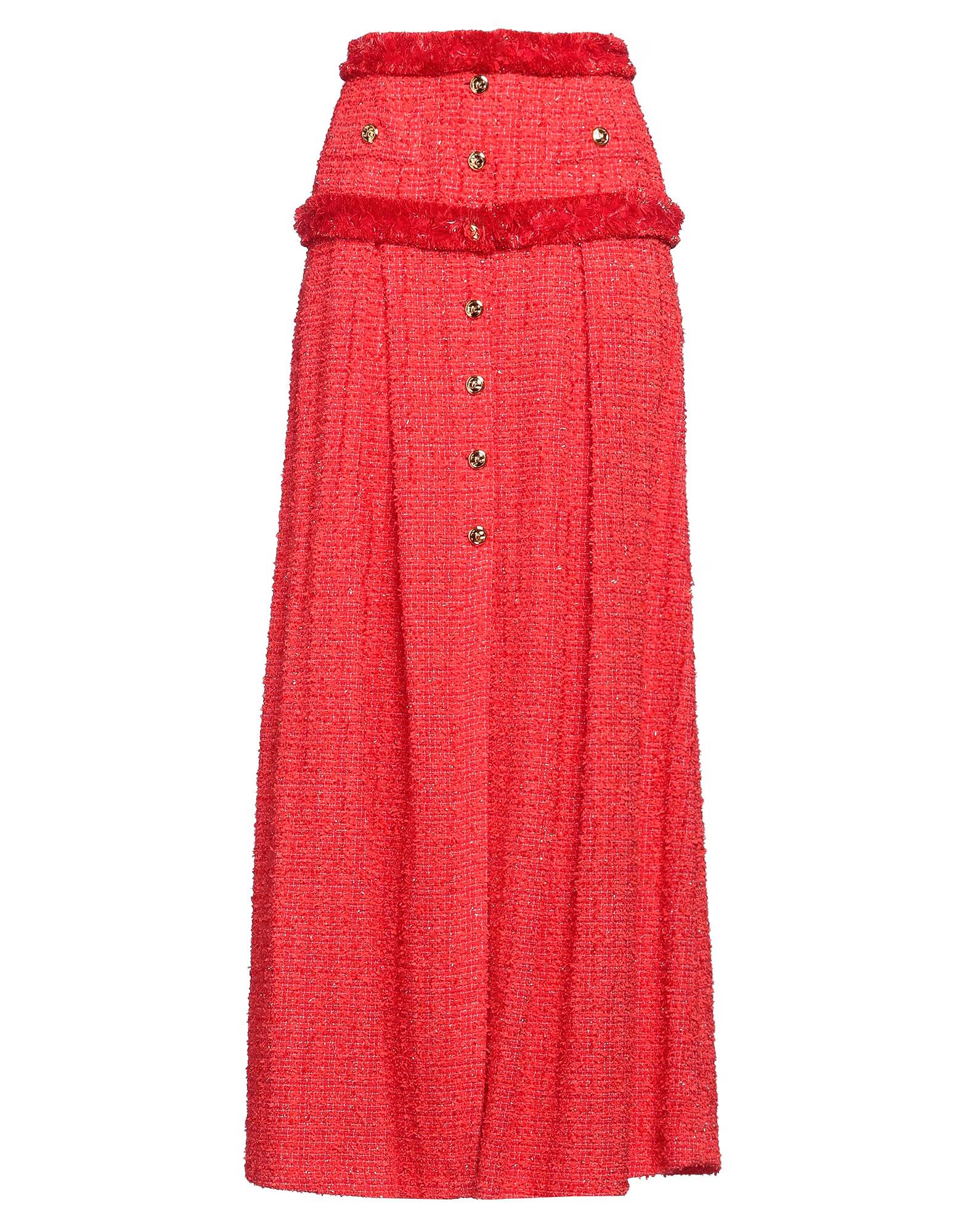 

Длинные юбки Elisabetta Franchi, томатно-красный