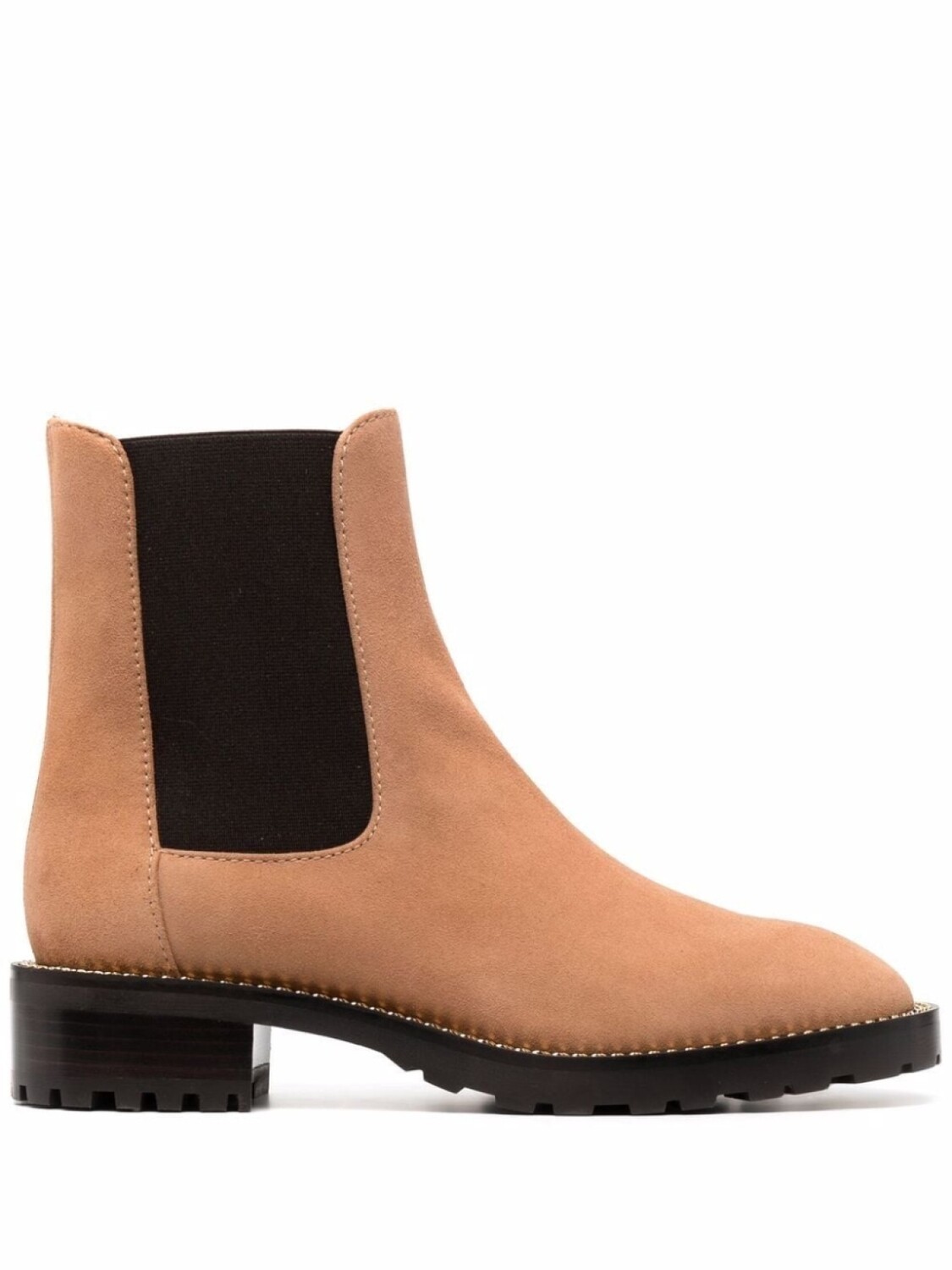 Stuart Weitzman ботинки челси с цепочками, нейтральный цвет