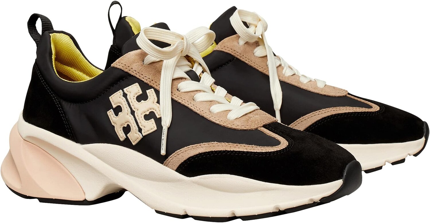 Кроссовки Good Luck Trainer Tory Burch, цвет Black/Cream/Black