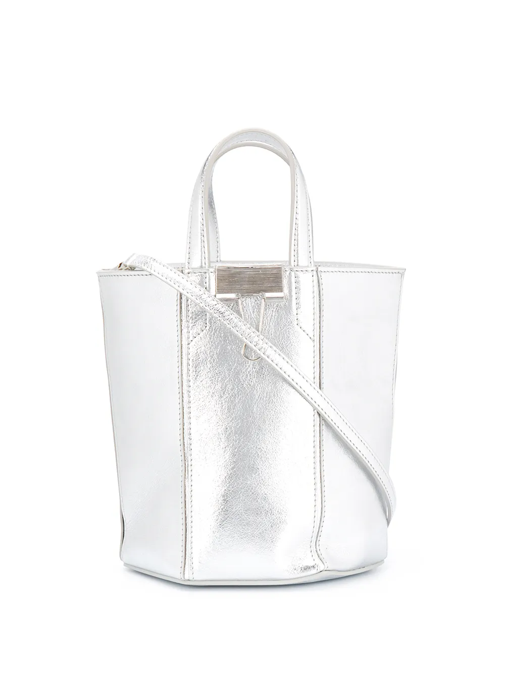 

Ламинированная сумка-ведро Allen OFF-WHITE, металлик