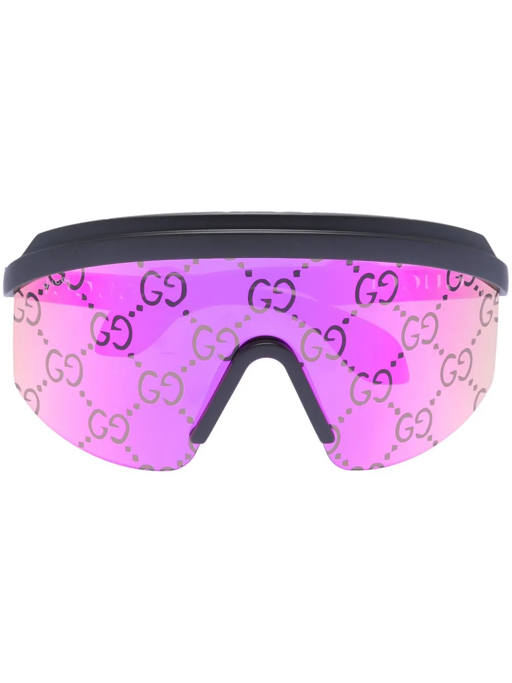 

Солнцезащитные очки-маска с логотипом GG Gucci Eyewear, черный