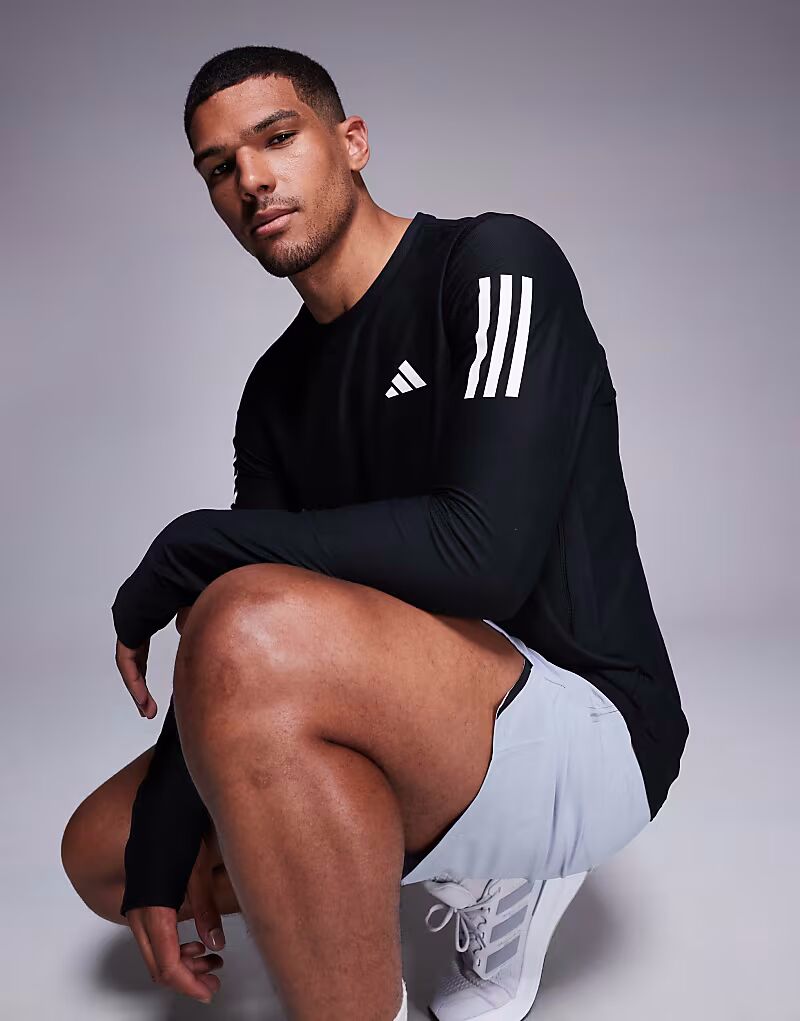 

Футболка с длинными рукавами Adidas Running Own The Run base черного цвета Adidas Performance