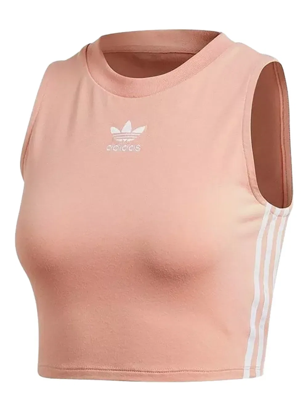Укороченный топ с круглым вырезом Adidas, розовый