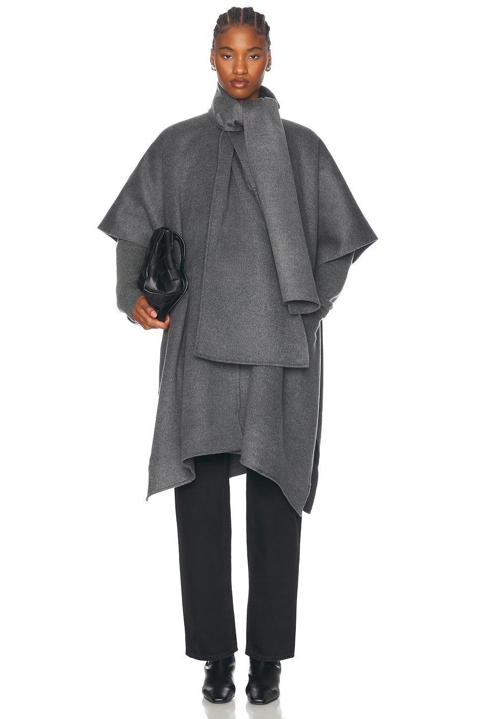 

Пальто с двойным шарфом Toteme, цвет Mid Grey Melange
