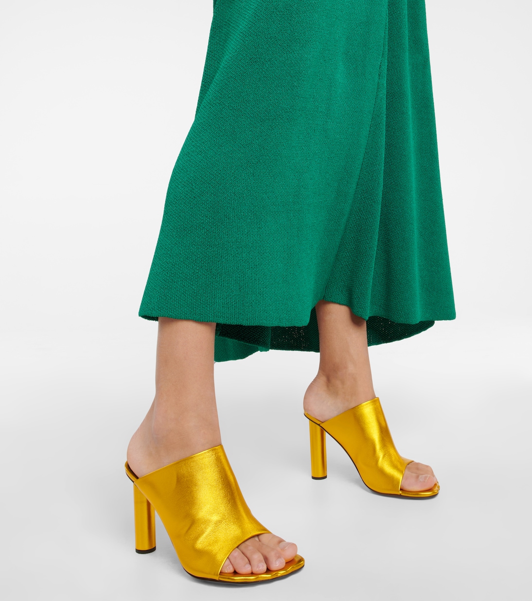 Мюли из металлизированной кожи Proenza Schouler, золотой — фото 4