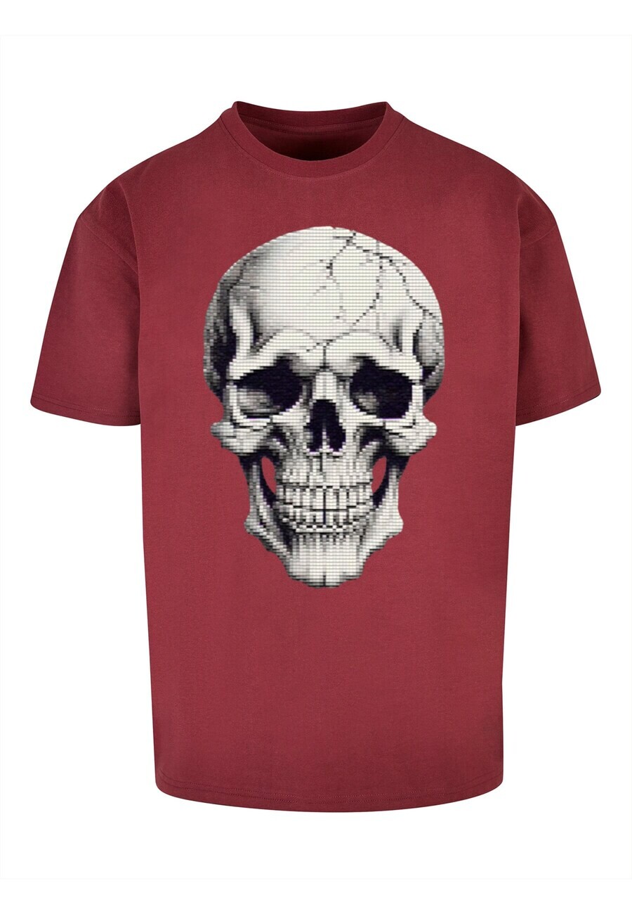 

Классическая футболка Merchcode Shirt Halloween - Skull, цвет cherry red