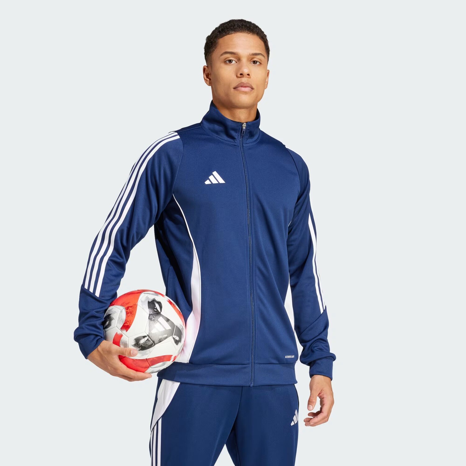 Куртка Adidas Tiro 24 Training, темно-синий/белый — фото 4