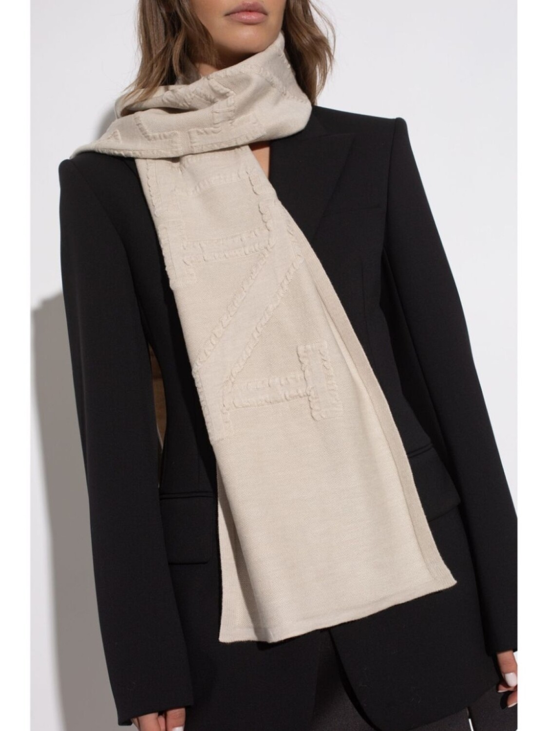 

Lanvin шарф с логотипом, нейтральный цвет