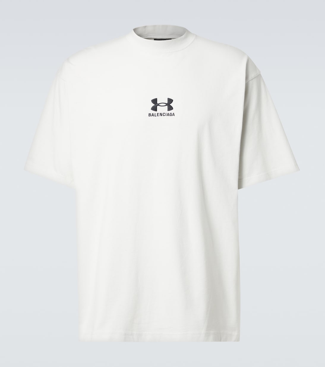 

Футболка из хлопкового джерси Under Armour x Balenciaga, Dirty White/Black