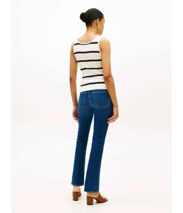 Топ slim fit Tommy Hilfiger, экрю — фото 3