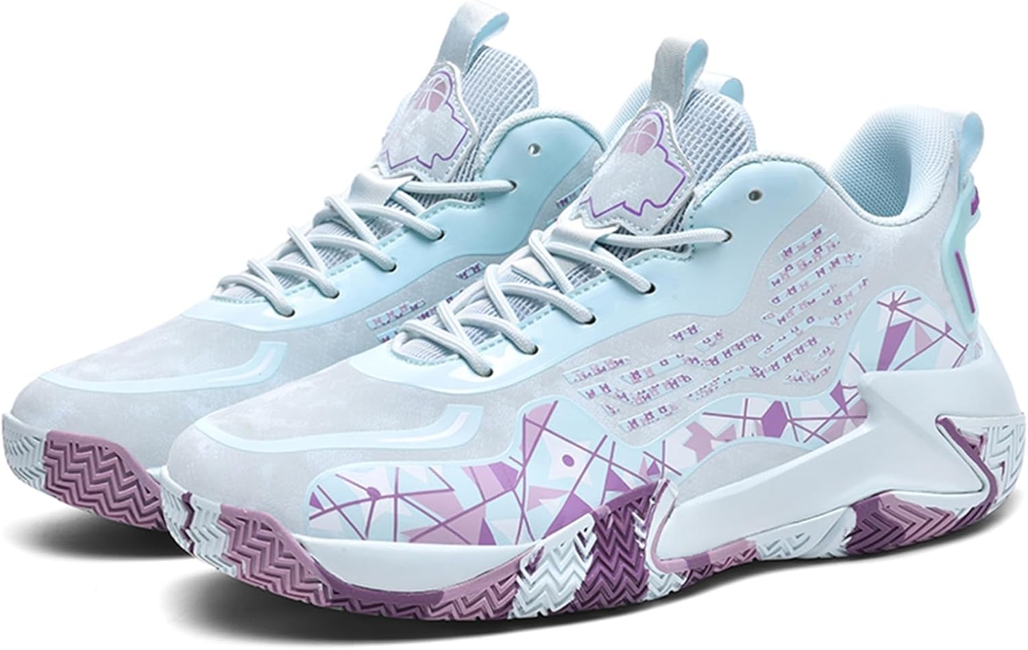 

Мужские дышащие кроссовки с круглым носком, граффити, на шнуровке, модные спортивные с толстой подошвой, амортизацией и замедлением, легкие высокие баскетбольные кроссовки, подходящие для уличного баскетбола, спортзала и тренажерного зала Qaoter...