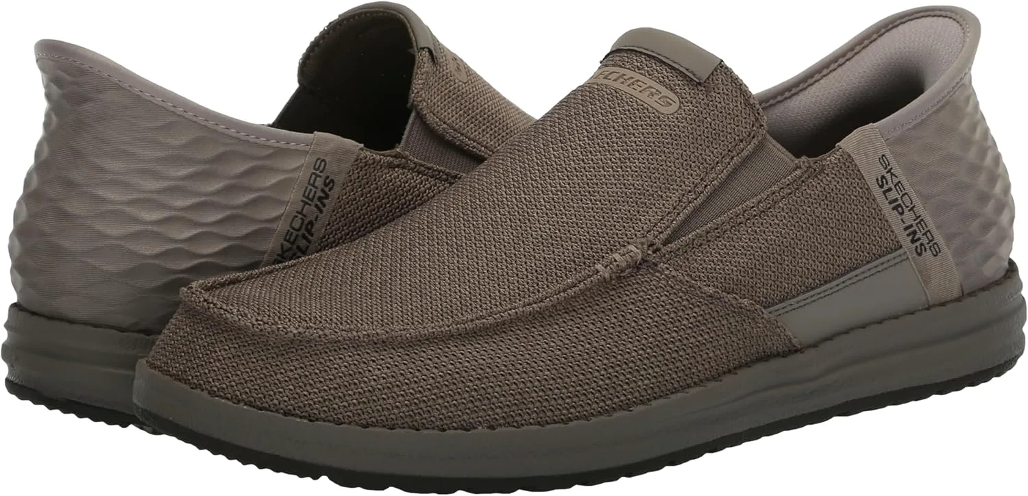 Мужские лоферы Skechers Melson Bentin, бежевый — фото 2