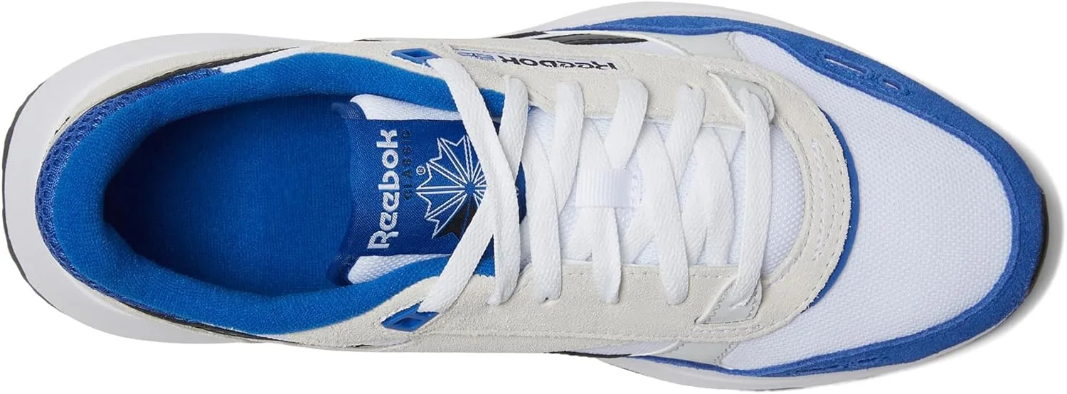 Кроссовки Reebok Unisex Classic Leather 2400, белый/черный/синий — фото 2