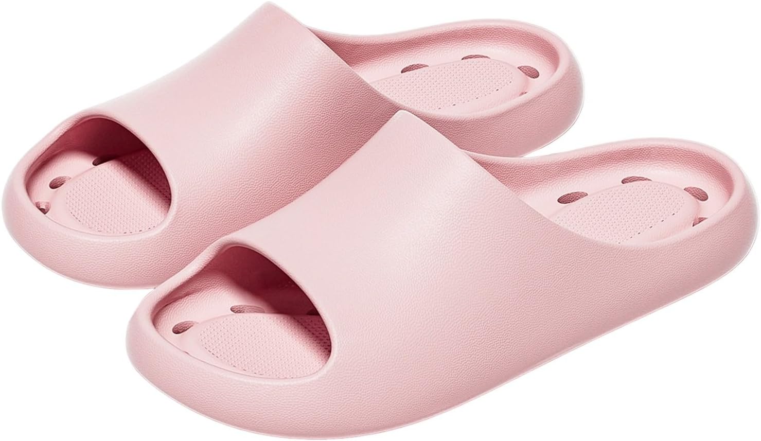 

Душевые шлепанцы для женщин и мужчин, массажные шлепанцы для бассейна, мягкие амортизирующие антискользящие шлепанцы, комфортные тапочки-подушки Generic, розовый