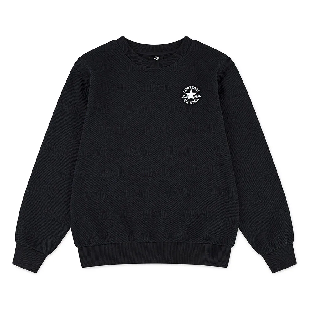 

Толстовка Converse Kids Novelty Logo Texture Crew, черный