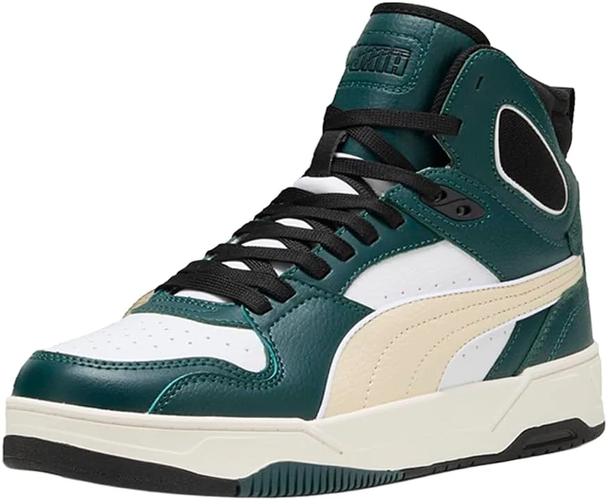 Кроссовки PUMA мужские Rebound Break Mid на шнуровке, повседневные - зеленые, зеленый — фото 2