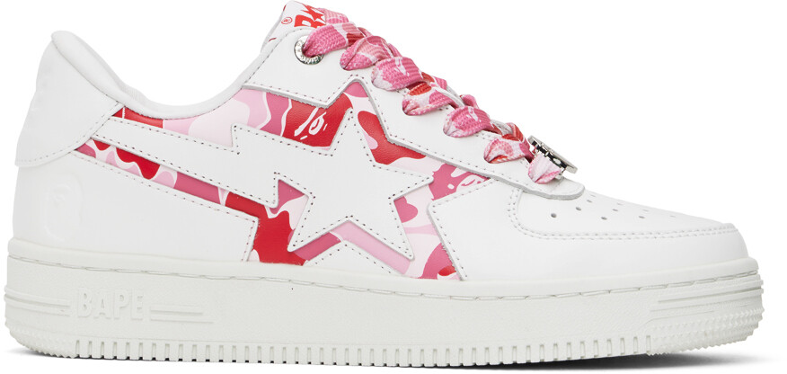 

Белые и камуфляжные кроссовки STA Icon ABC BAPE, розовый
