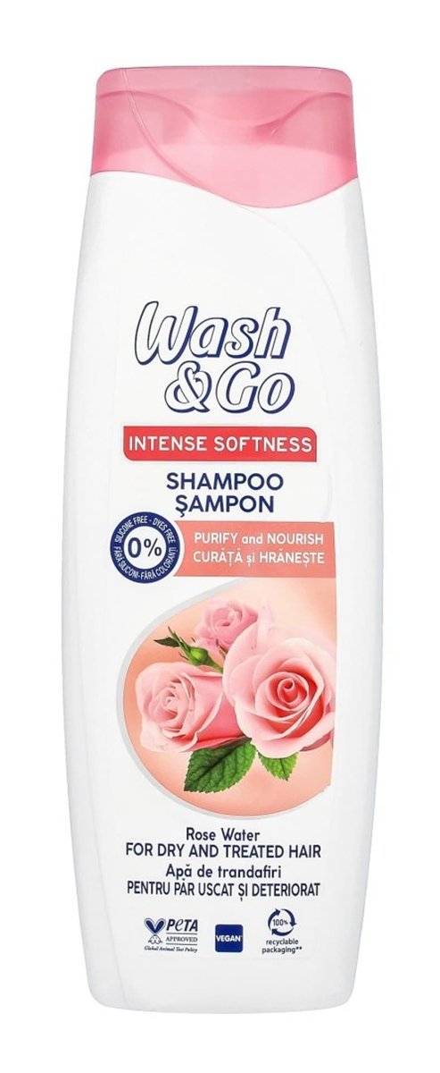 

Очищающий и питательный шампунь Wash&Go Rose Water 360 мл ART.ROZNE MK
