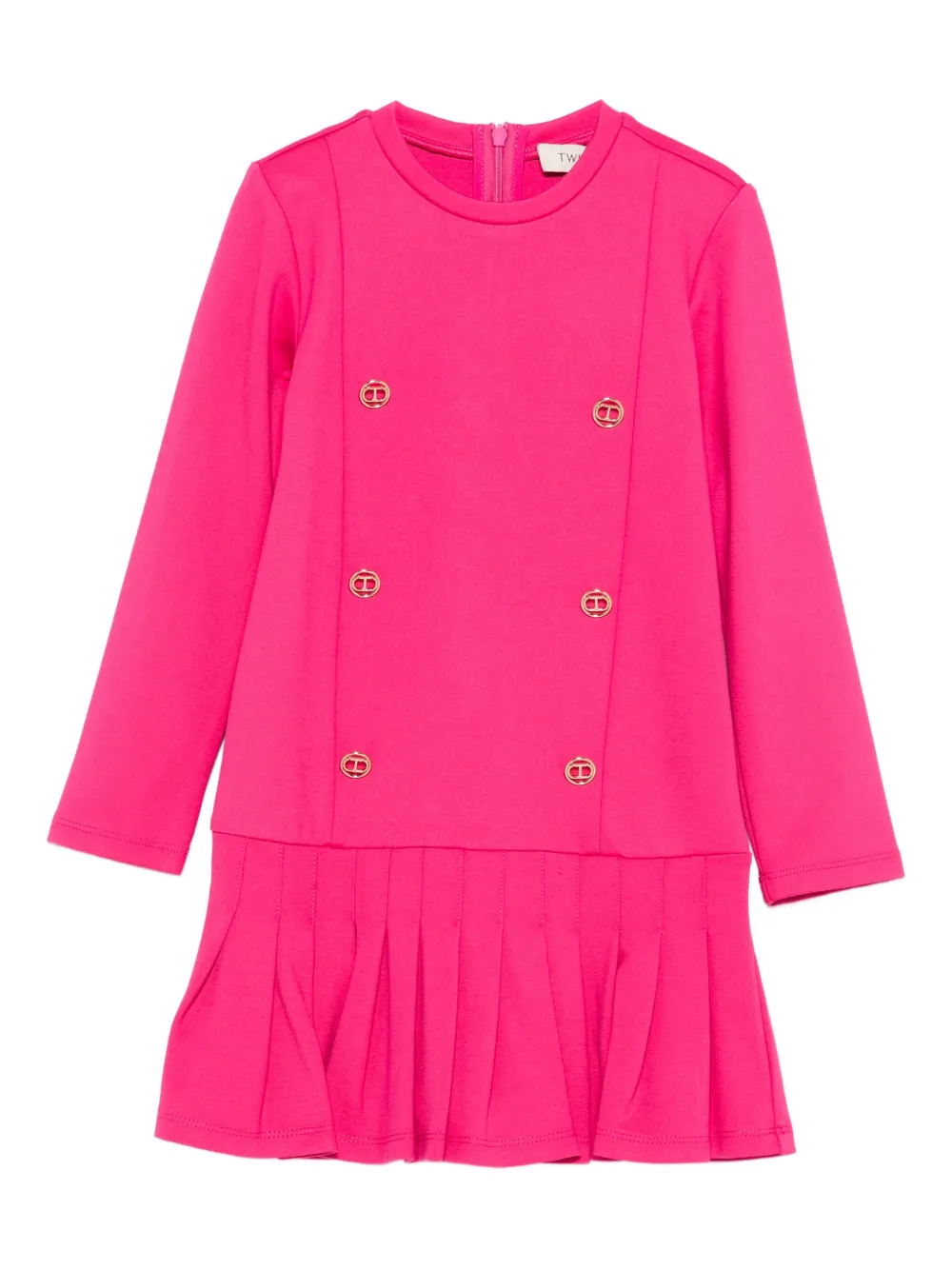 

Платье с декоративными пуговицами TWINSET Kids, розовый
