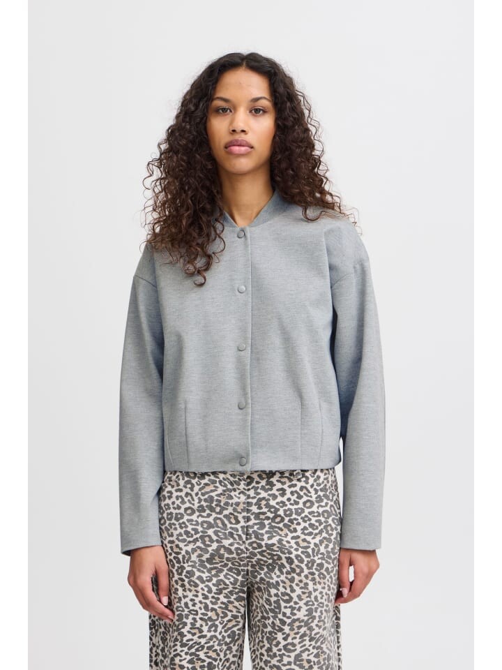 

Куртка ICHI Kurzjacke IXKATE BOMBER JA 20122513 Cropped Jacke, серый