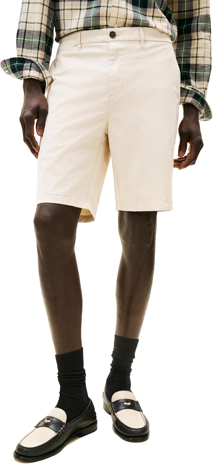 

Мужские повседневные эластичные шорты-чиносы Tommy Hilfiger с внутренним швом 9 дюймов, Sand Khaki