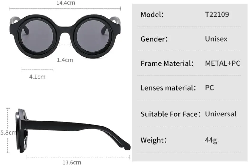 

Солнцезащитные очки для мужчин и женщин - защита UV400 - маленькая оправа, круглые цветные линзы, для занятий спортом на открытом воздухе и вождения LXLHWN, Tyj243-2