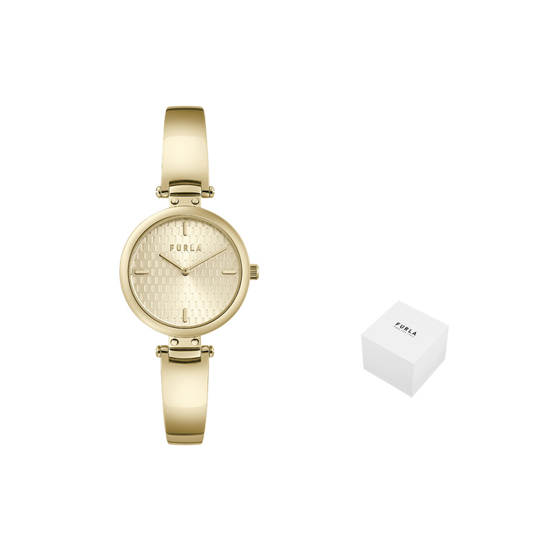 

Furla Часы GLAMOUR CHIC Collection Wrist Watch Quartz Movement Stainless Steel Watchband 32mm Gold Dial Women's Watch, Gold