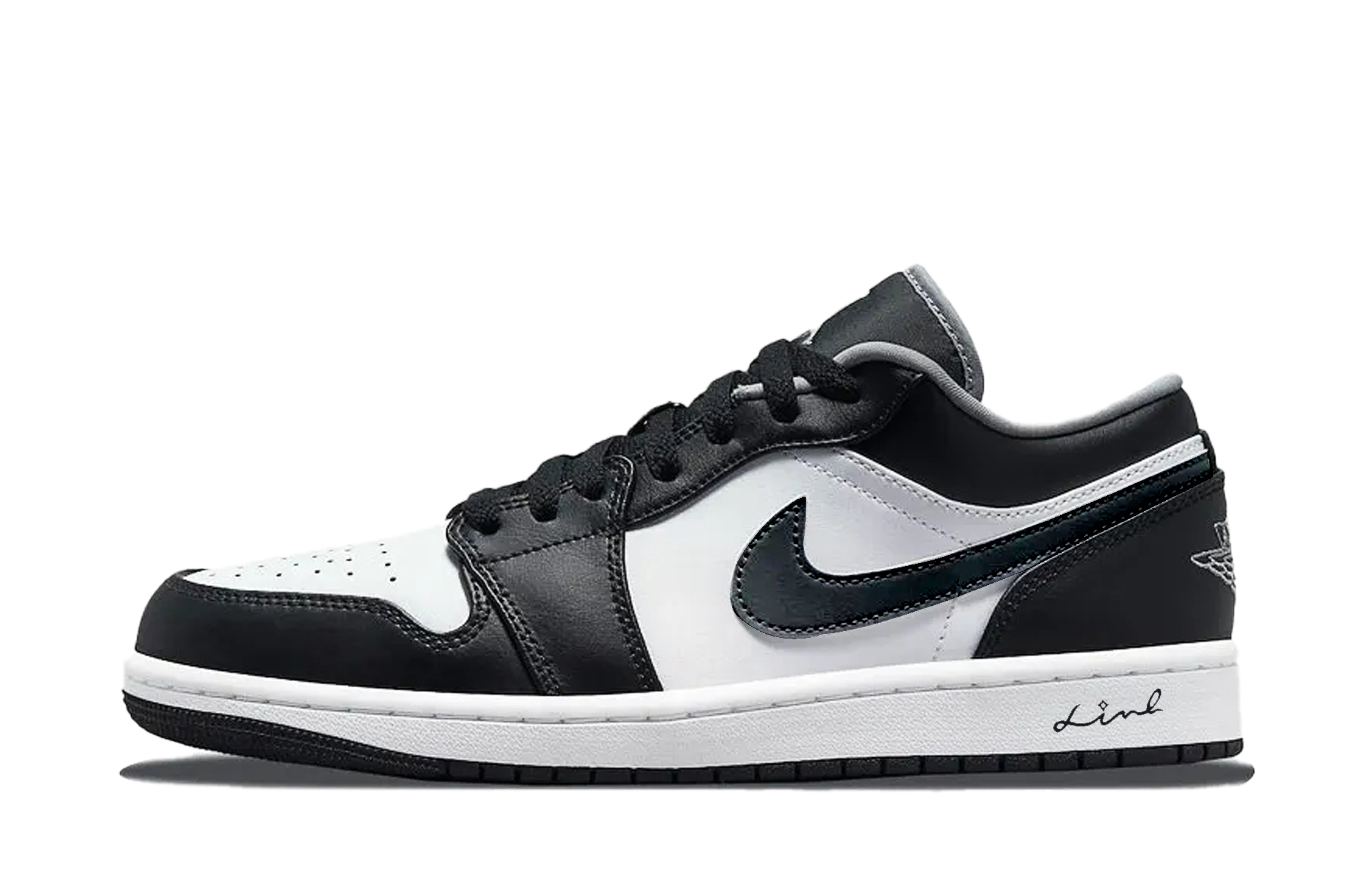 

Jordan Air 1 Panda Low top Vintage баскетбольные кроссовки Unisex черные белые