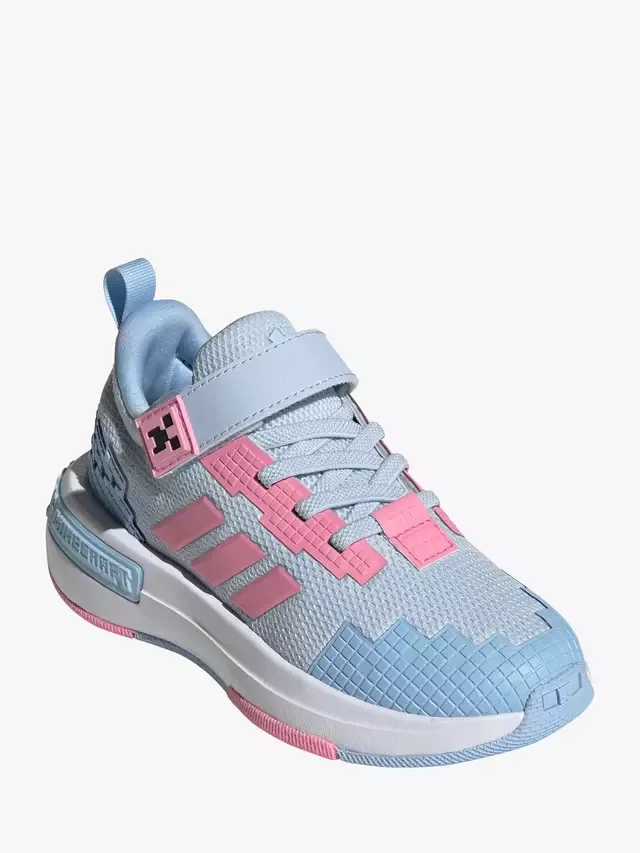Детские профессиональные кроссовки для Minecraft, сине-розовые adidas — фото 2