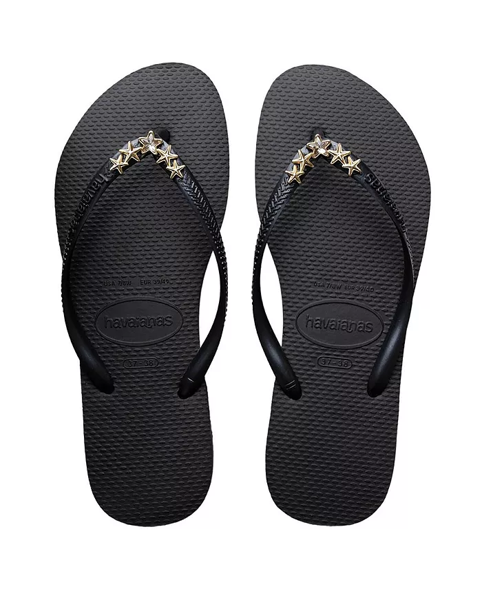 Женские сандалии на круглом носке Slim Stars Havaianas, черный — фото 3