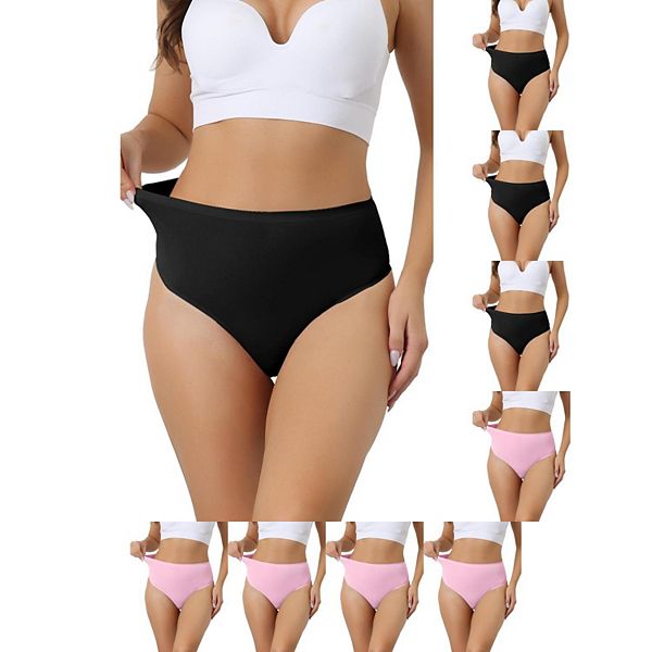 

9 упаковок женских стрингов с высокой талией, корректирующее белье, трусики-танга Inspire Chic, Pink Black