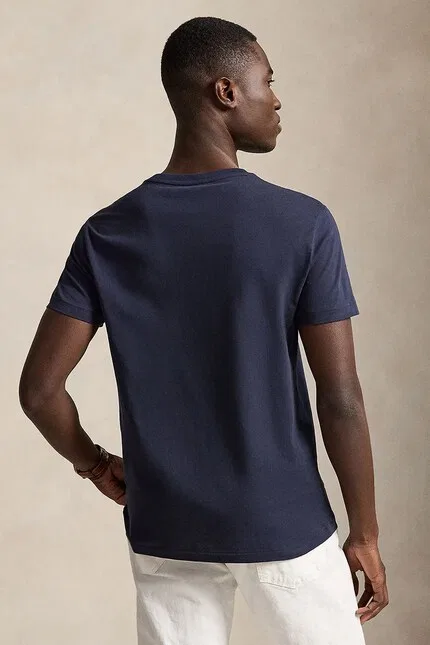 Футболка из тонкого трикотажа Polo Ralph Lauren, темно-синий — фото 2