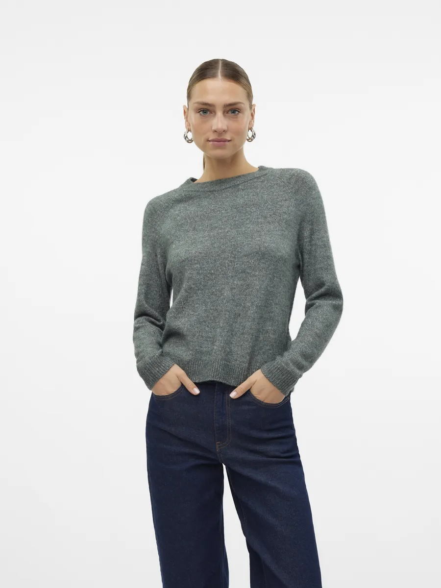 

Свитер с круглым вырезом Vero Moda "VMFILUCA LS O-NECK PULLOVER GA NOOS", зеленый