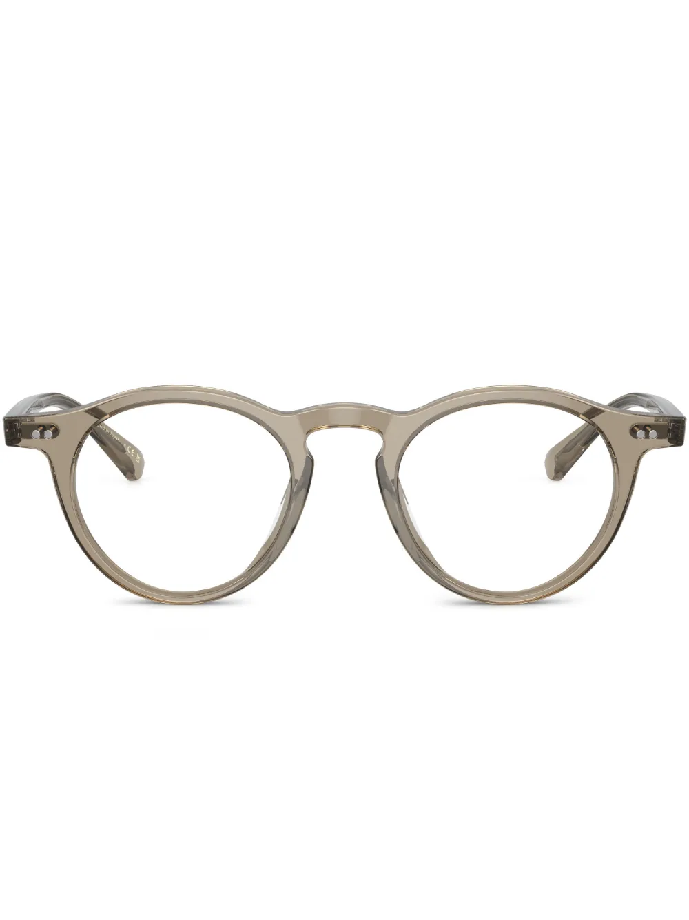 

Очки в круглой прозрачной оправе Oliver Peoples, зеленый