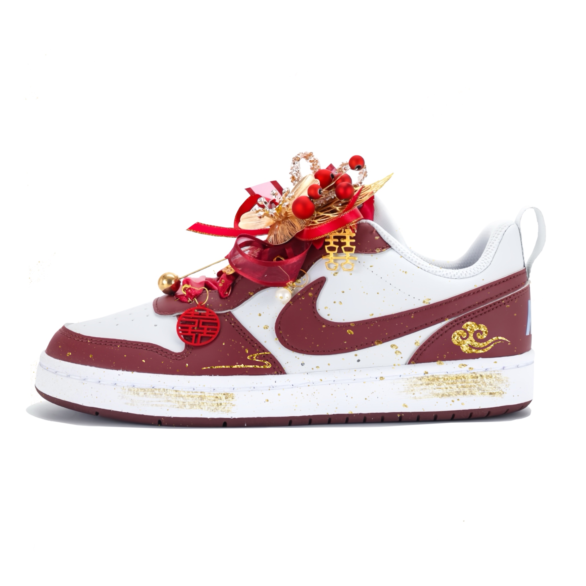 

Court Borough устойчивые к истиранию низкие кроссовки для скейтбординга Unisex Nike, красный