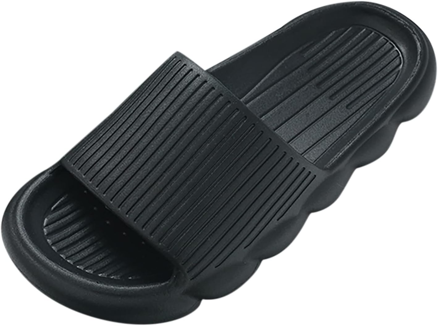 

Мужские тапочки Fashion Four Seasons для дома, тихие, для ванной, легкие с открытым носком, удобные, размер 13 Generic, черный