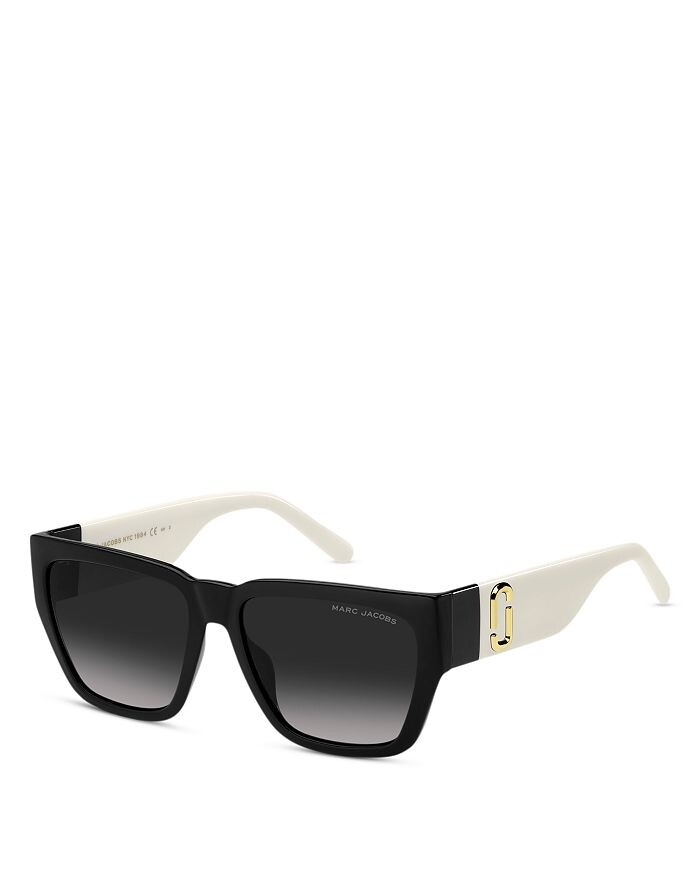 

MARC JACOBS Солнцезащитные очки Marc прямоугольной формы, 57 мм, черный