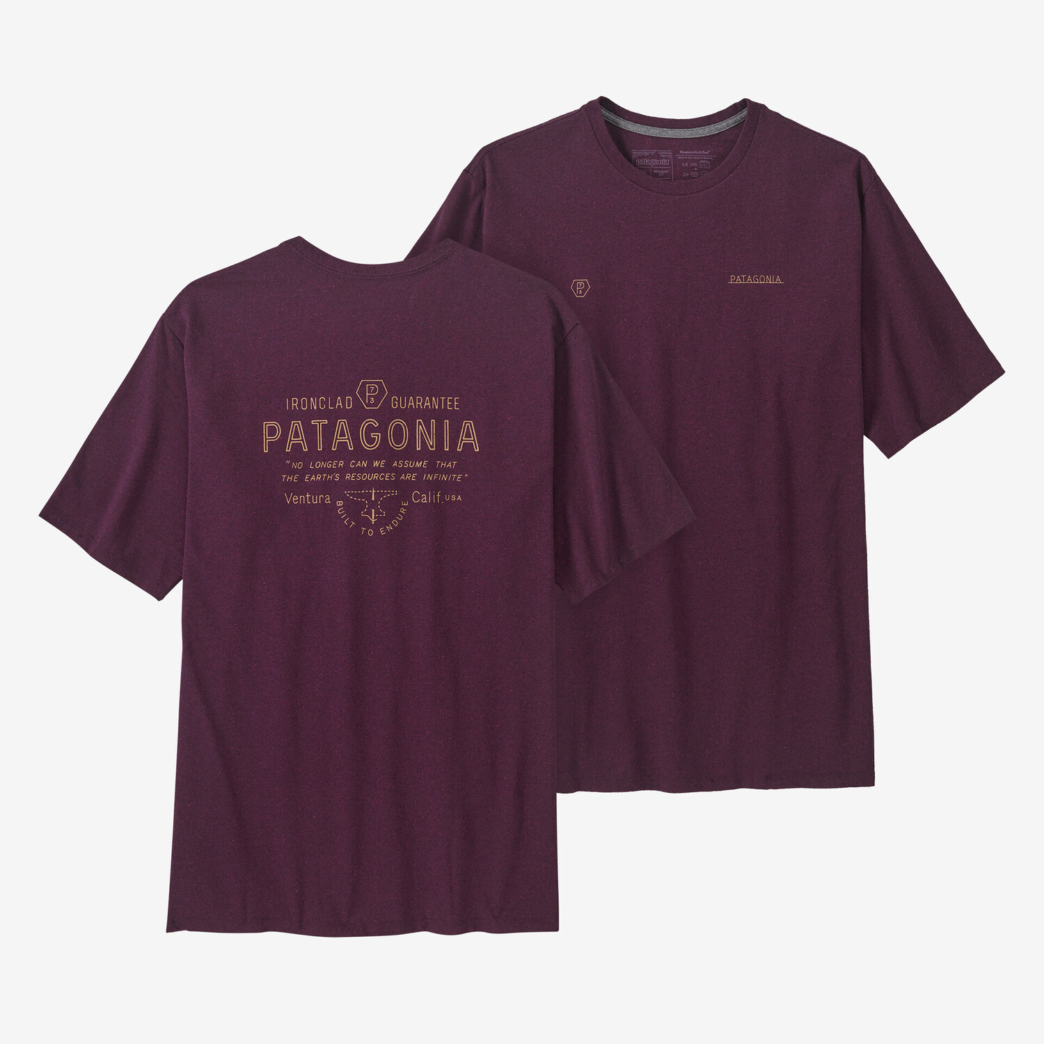 

Мужская футболка Forge Mark Responsibili Patagonia, цвет Night Plum