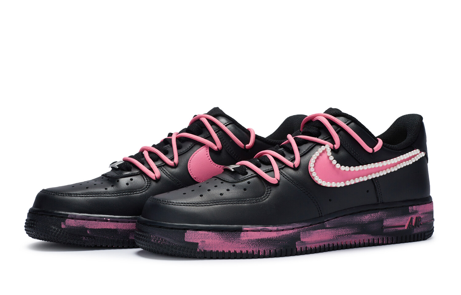 

Кроссовки Nike Air Force 1 Skateboarding Shoes Women's Low-top Pink, черный