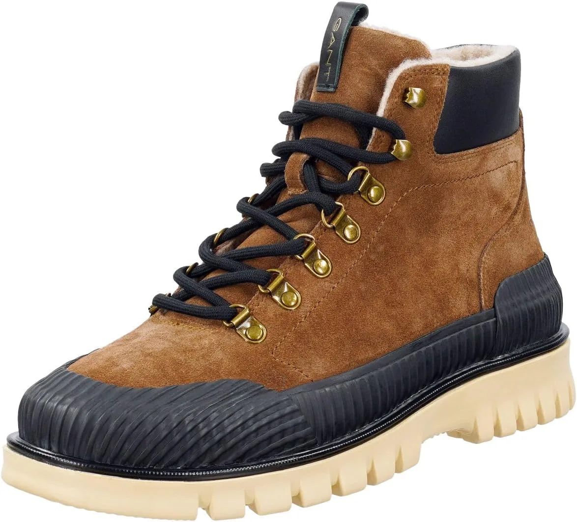 Мужские ботинки GANT 31643073/G14 из теплой кожи и искусственной кожи, разных цветов, коричневый