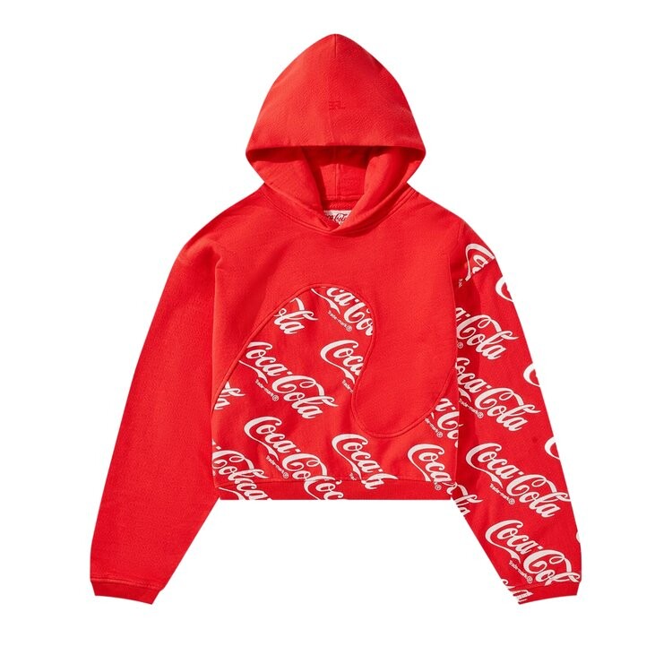 

Худи ERL Coca Cola Swirl Hoodie, красный
