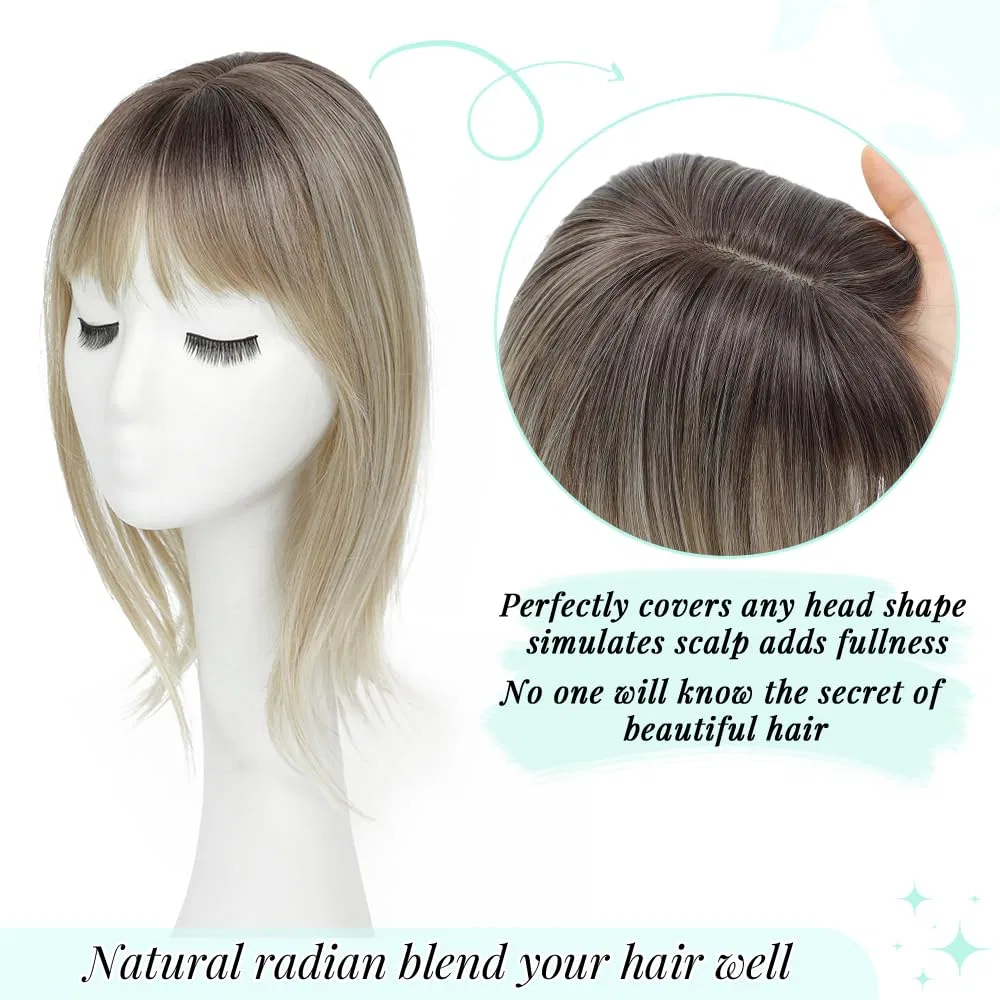 Накладная челка «Fine Plus 360° Coverage» от Fine Plus Fine Plus, Blonde With Dark Roots — фото 2