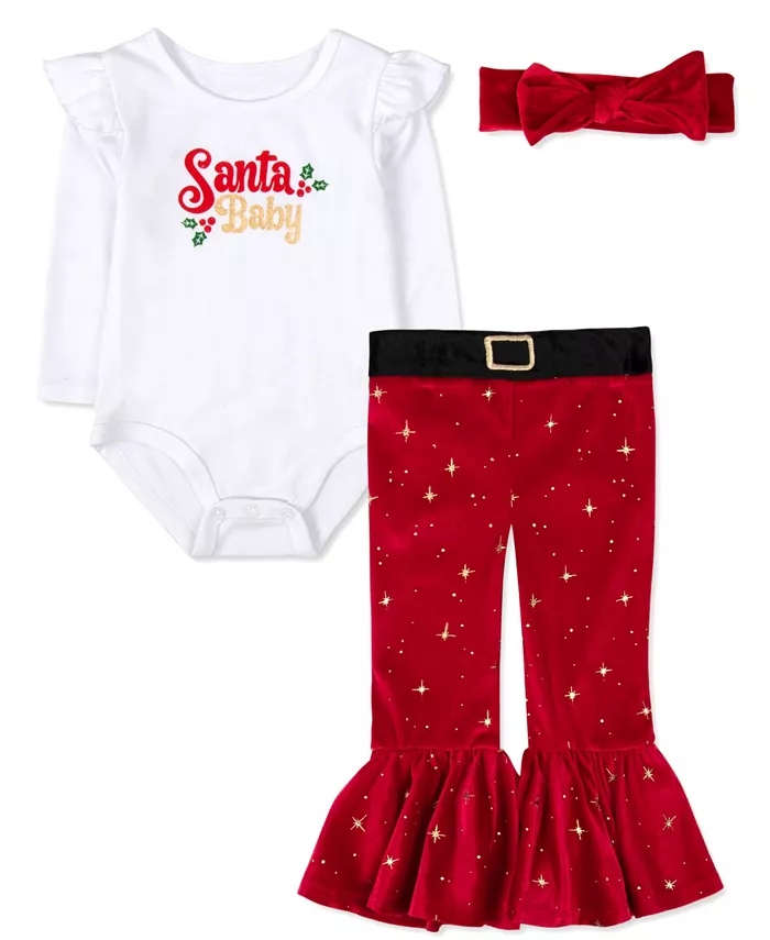 

Детский набор из 3 предметов для девочек Санта Baby Essentials, красный