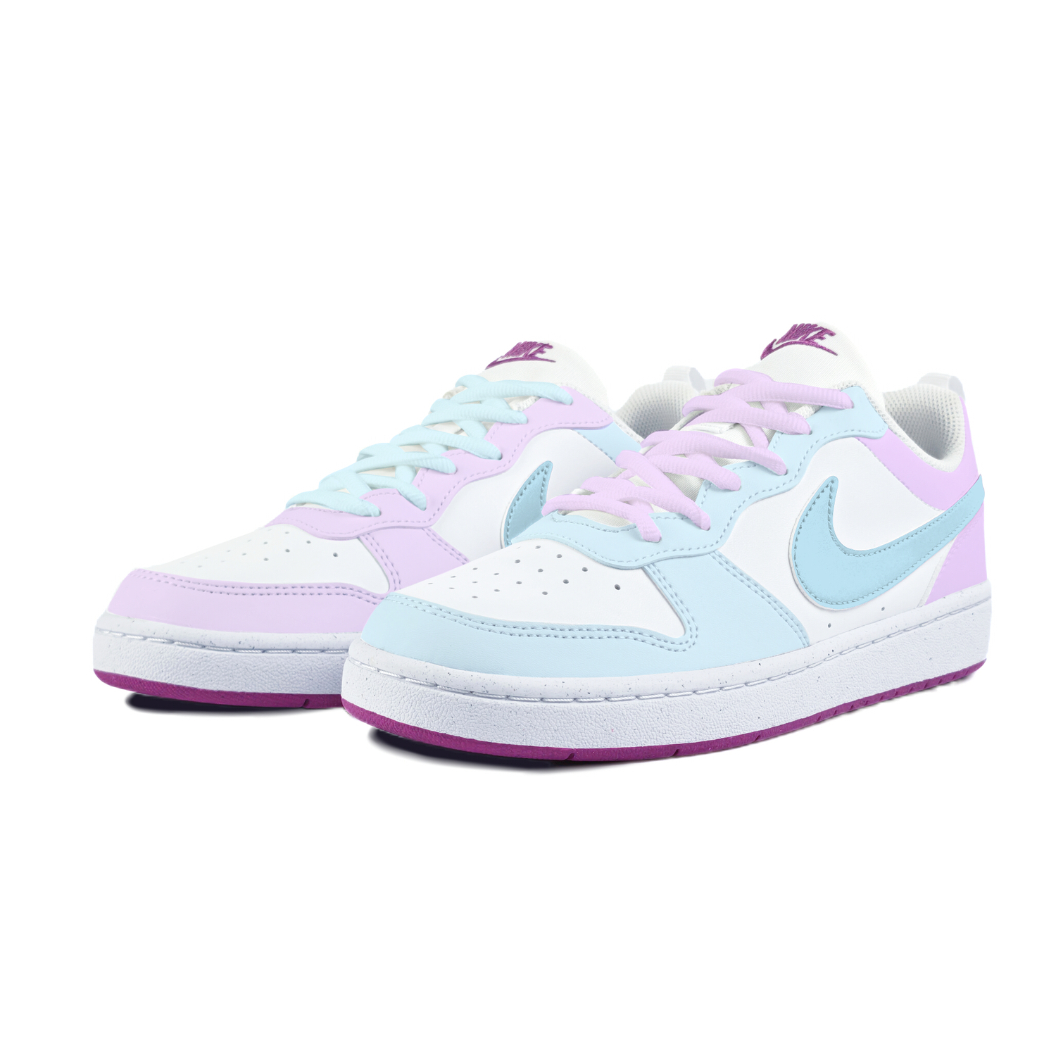 

Nike Антискользящие износостойкие низкие детские скейтерские кеды Court Borough белые для подростков